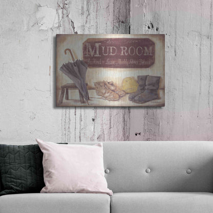 Luxe Metal Art 'Muddy Shoes' by Pam Britton, Metal Wall Art,36x24