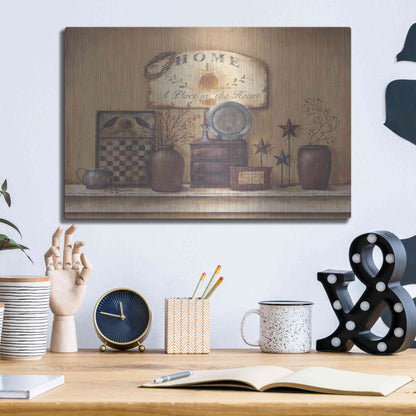 Luxe Metal Art 'Country Prims II' by Pam Britton, Metal Wall Art,16x12