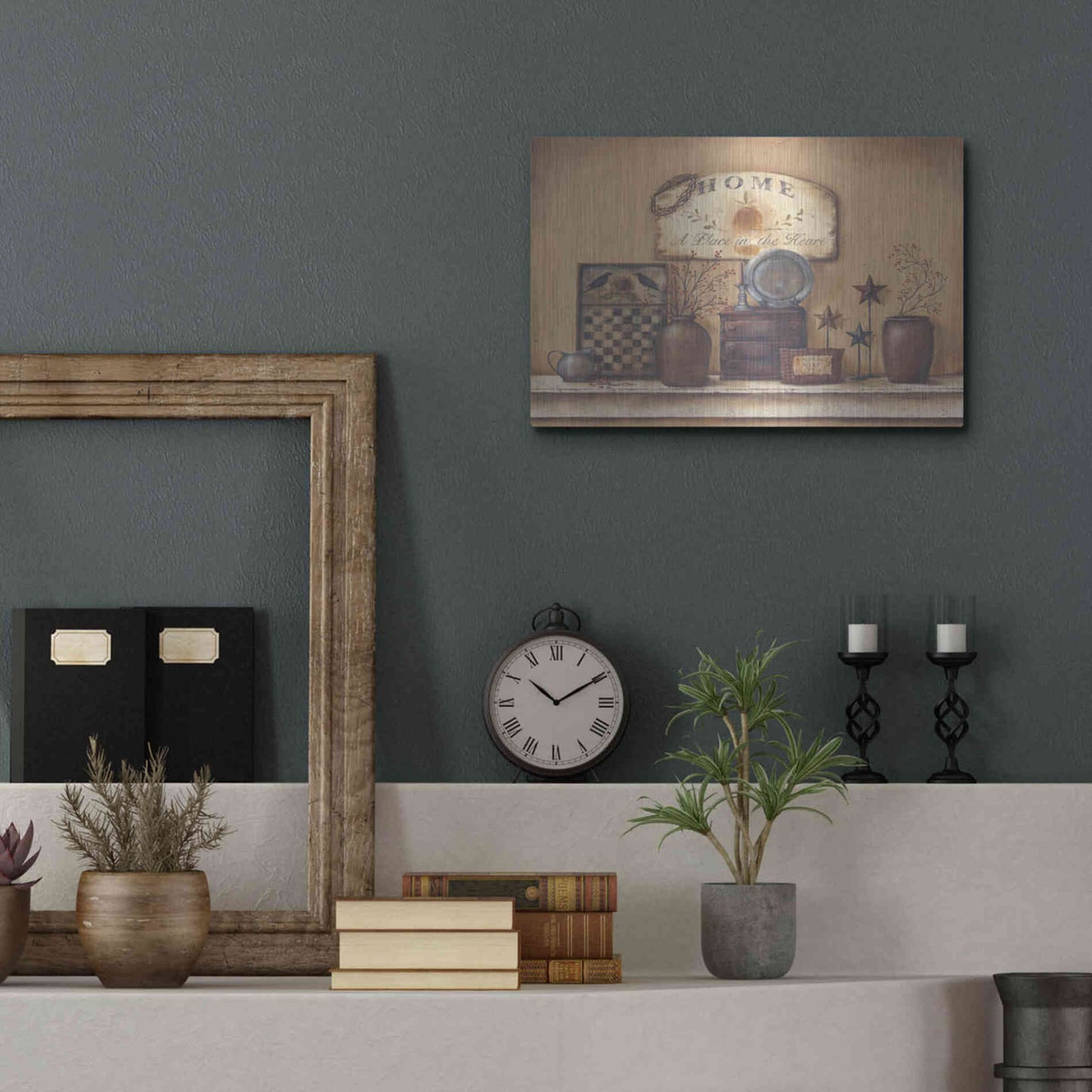 Luxe Metal Art 'Country Prims II' by Pam Britton, Metal Wall Art,16x12