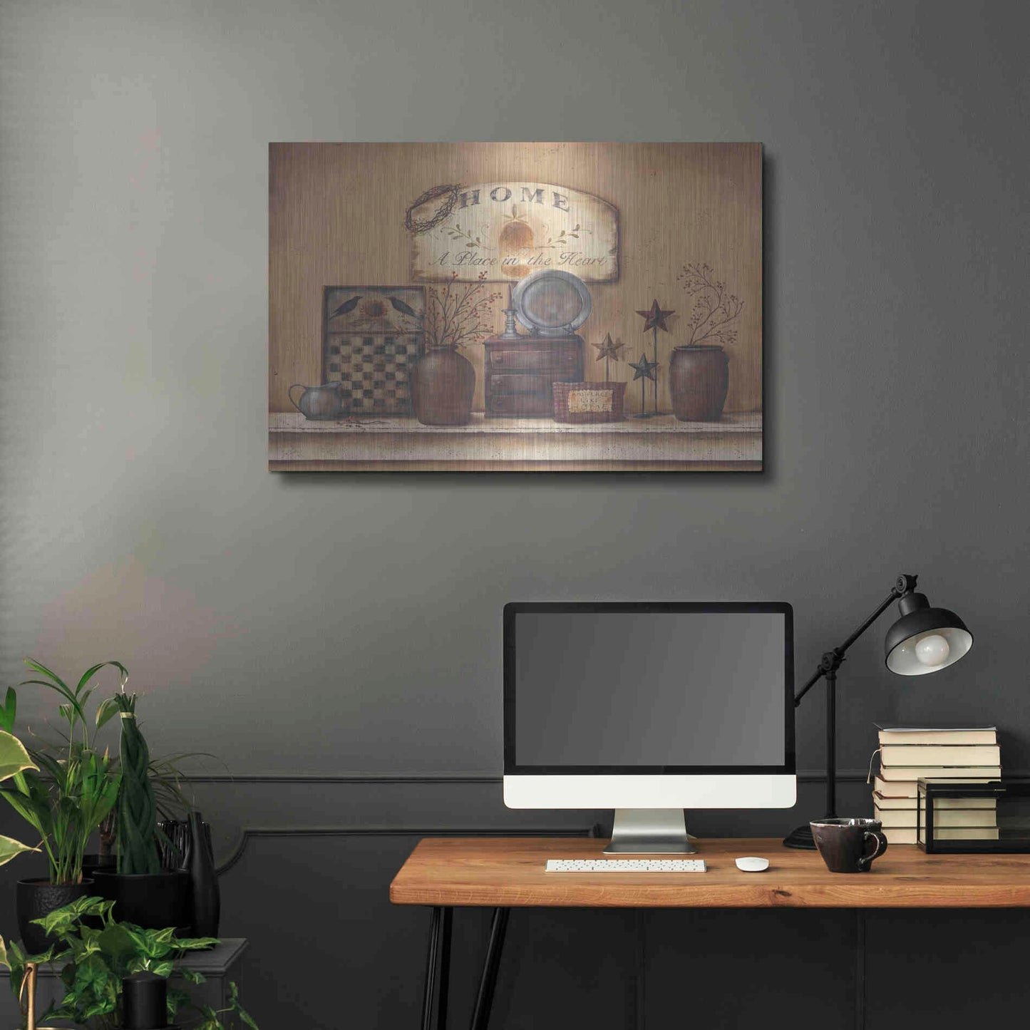 Luxe Metal Art 'Country Prims II' by Pam Britton, Metal Wall Art,36x24