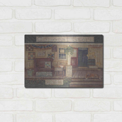 Luxe Metal Art 'General Store I' by Pam Britton, Metal Wall Art,16x12