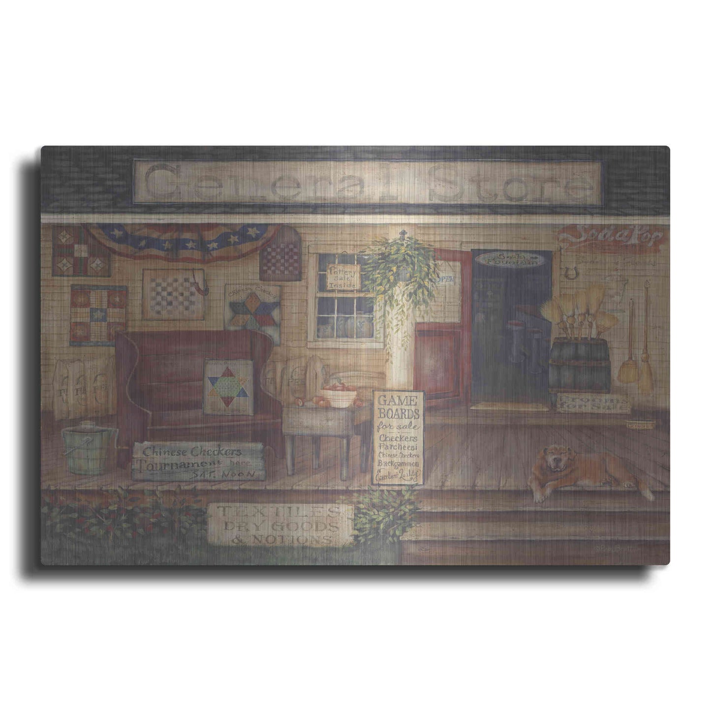 Luxe Metal Art 'General Store I' by Pam Britton, Metal Wall Art
