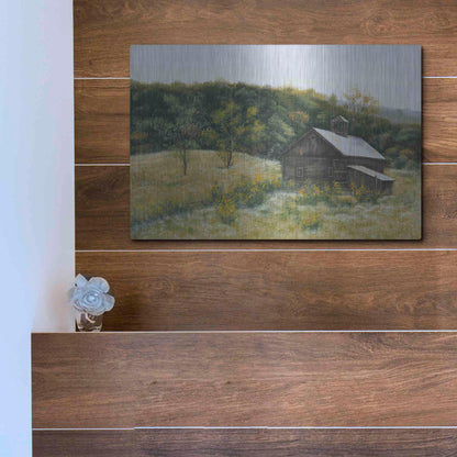Luxe Metal Art 'Barn in Vermont' by Pam Britton, Metal Wall Art,16x12