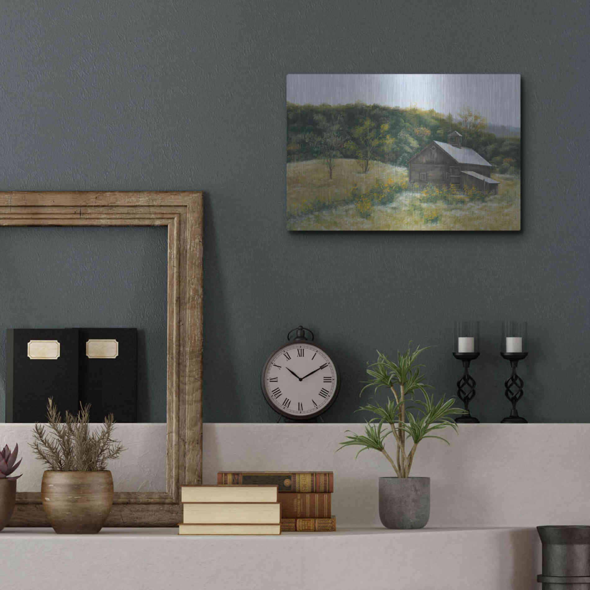 Luxe Metal Art 'Barn in Vermont' by Pam Britton, Metal Wall Art,16x12