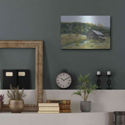 Luxe Metal Art 'Barn in Vermont' by Pam Britton, Metal Wall Art,16x12
