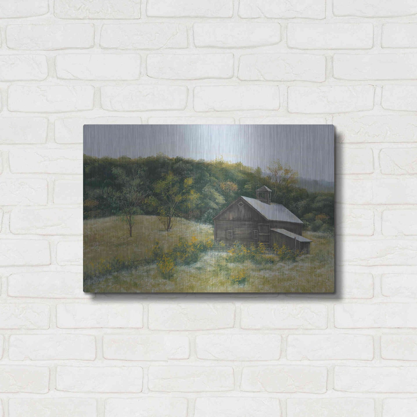 Luxe Metal Art 'Barn in Vermont' by Pam Britton, Metal Wall Art,24x16