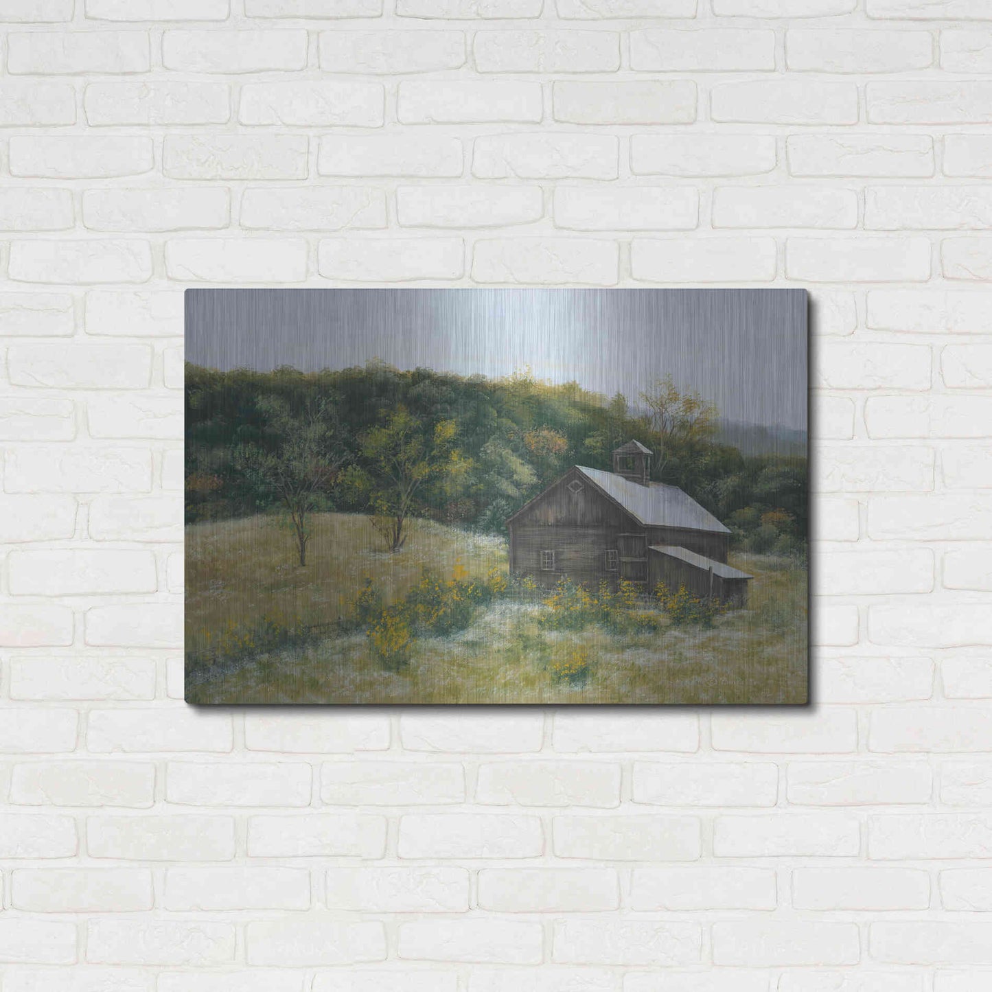 Luxe Metal Art 'Barn in Vermont' by Pam Britton, Metal Wall Art,36x24