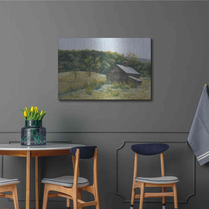 Luxe Metal Art 'Barn in Vermont' by Pam Britton, Metal Wall Art,36x24