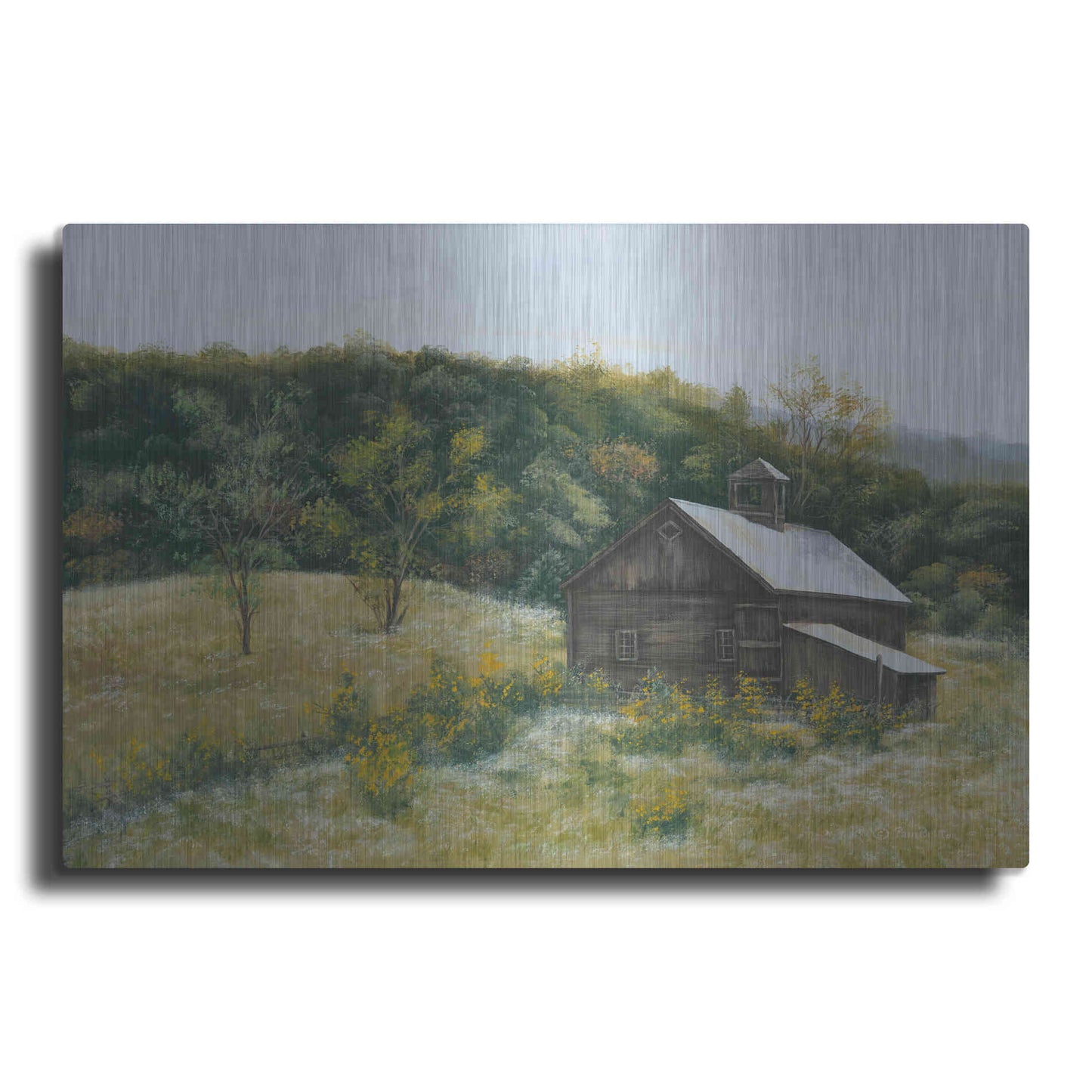 Luxe Metal Art 'Barn in Vermont' by Pam Britton, Metal Wall Art