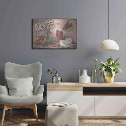 Luxe Metal Art 'Texas' by Pam Britton, Metal Wall Art,24x16