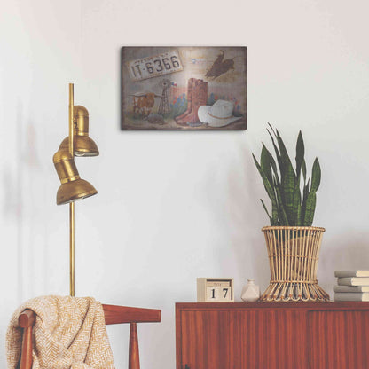 Luxe Metal Art 'Texas' by Pam Britton, Metal Wall Art,24x16