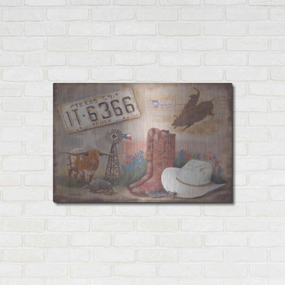 Luxe Metal Art 'Texas' by Pam Britton, Metal Wall Art,36x24