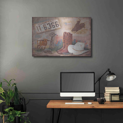 Luxe Metal Art 'Texas' by Pam Britton, Metal Wall Art,36x24