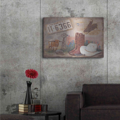 Luxe Metal Art 'Texas' by Pam Britton, Metal Wall Art,36x24