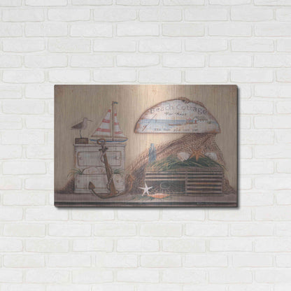 Luxe Metal Art 'Beach Cottage' by Pam Britton, Metal Wall Art,36x24