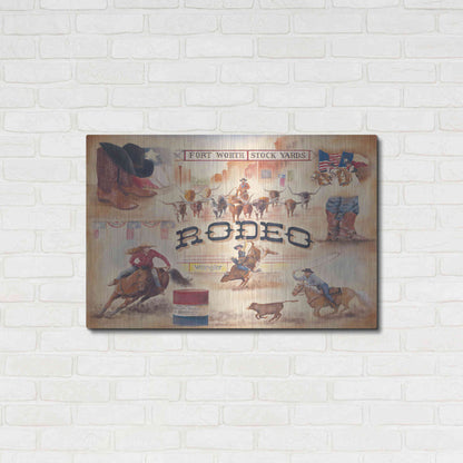Luxe Metal Art 'Rodeo' by Pam Britton, Metal Wall Art,36x24