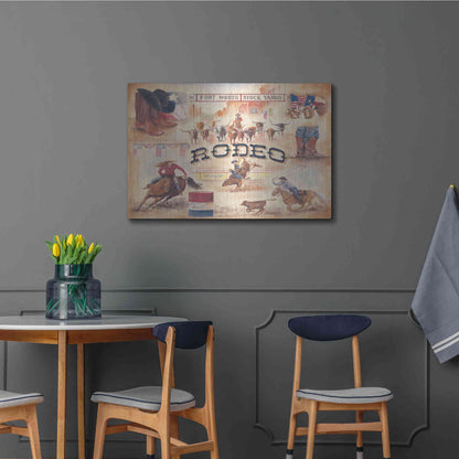 Luxe Metal Art 'Rodeo' by Pam Britton, Metal Wall Art,36x24