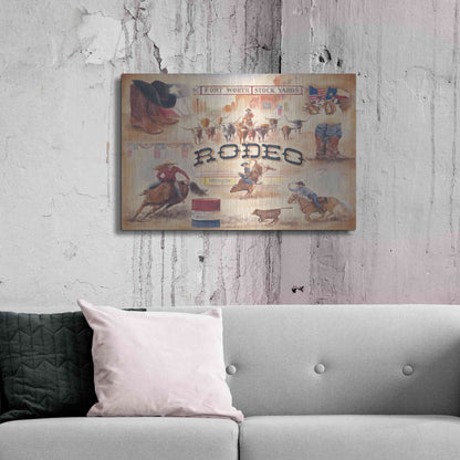Luxe Metal Art 'Rodeo' by Pam Britton, Metal Wall Art,36x24