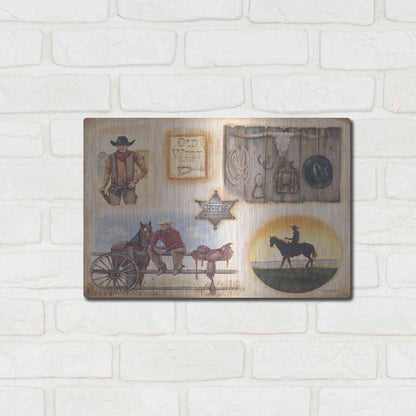 Luxe Metal Art 'Western I' by Pam Britton, Metal Wall Art,16x12