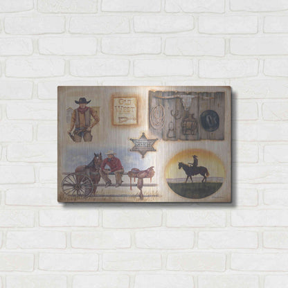 Luxe Metal Art 'Western I' by Pam Britton, Metal Wall Art,24x16