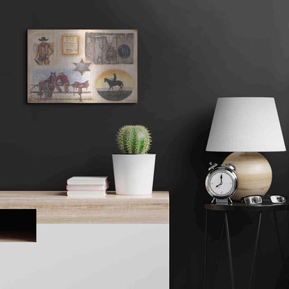 Luxe Metal Art 'Western I' by Pam Britton, Metal Wall Art,24x16
