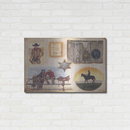 Luxe Metal Art 'Western I' by Pam Britton, Metal Wall Art,36x24