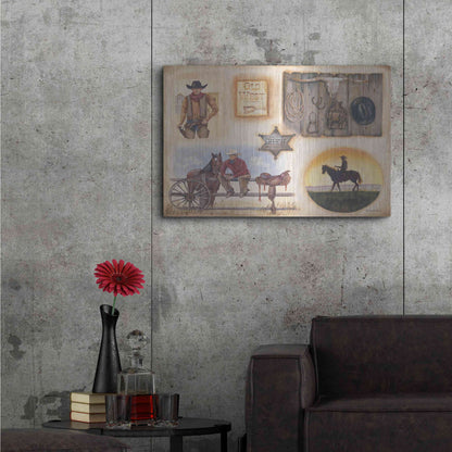 Luxe Metal Art 'Western I' by Pam Britton, Metal Wall Art,36x24