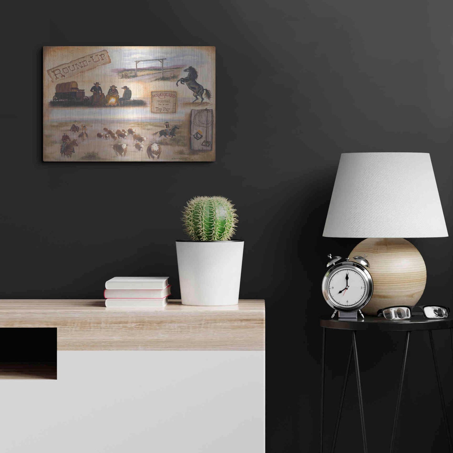 Luxe Metal Art 'Western II' by Pam Britton, Metal Wall Art,24x16