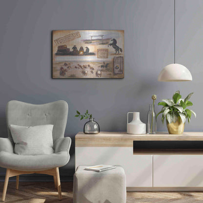 Luxe Metal Art 'Western II' by Pam Britton, Metal Wall Art,24x16
