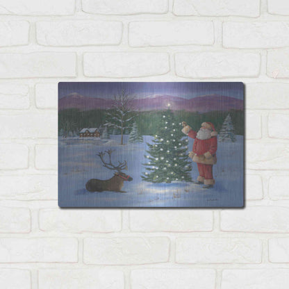 Luxe Metal Art 'Santa's Fun I' by Pam Britton, Metal Wall Art,16x12