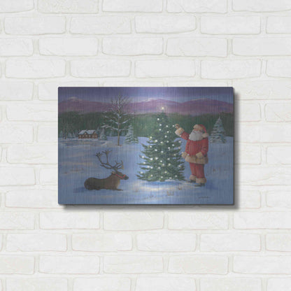 Luxe Metal Art 'Santa's Fun I' by Pam Britton, Metal Wall Art,24x16