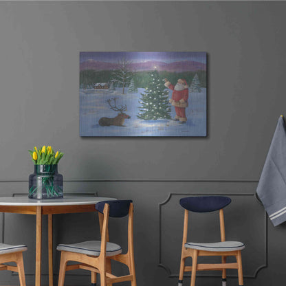 Luxe Metal Art 'Santa's Fun I' by Pam Britton, Metal Wall Art,36x24