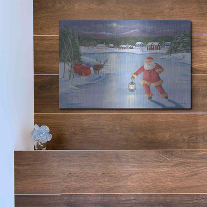 Luxe Metal Art 'Santa's Fun II' by Pam Britton, Metal Wall Art,16x12