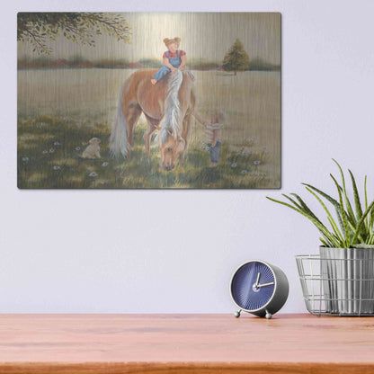 Luxe Metal Art 'Good Friends I' by Pam Britton, Metal Wall Art,16x12
