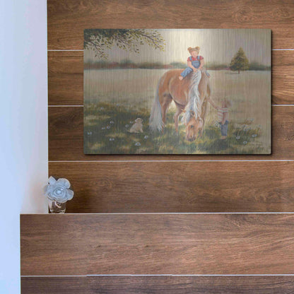 Luxe Metal Art 'Good Friends I' by Pam Britton, Metal Wall Art,16x12