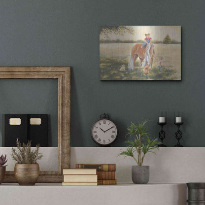 Luxe Metal Art 'Good Friends I' by Pam Britton, Metal Wall Art,16x12