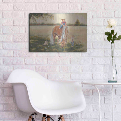 Luxe Metal Art 'Good Friends I' by Pam Britton, Metal Wall Art,24x16