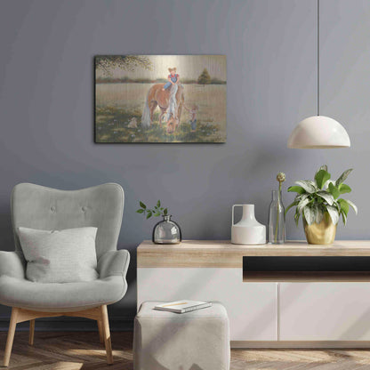 Luxe Metal Art 'Good Friends I' by Pam Britton, Metal Wall Art,24x16