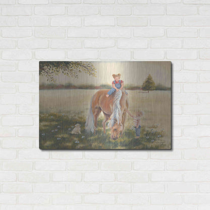 Luxe Metal Art 'Good Friends I' by Pam Britton, Metal Wall Art,36x24