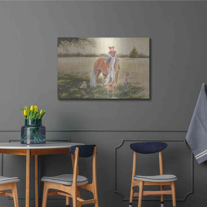 Luxe Metal Art 'Good Friends I' by Pam Britton, Metal Wall Art,36x24