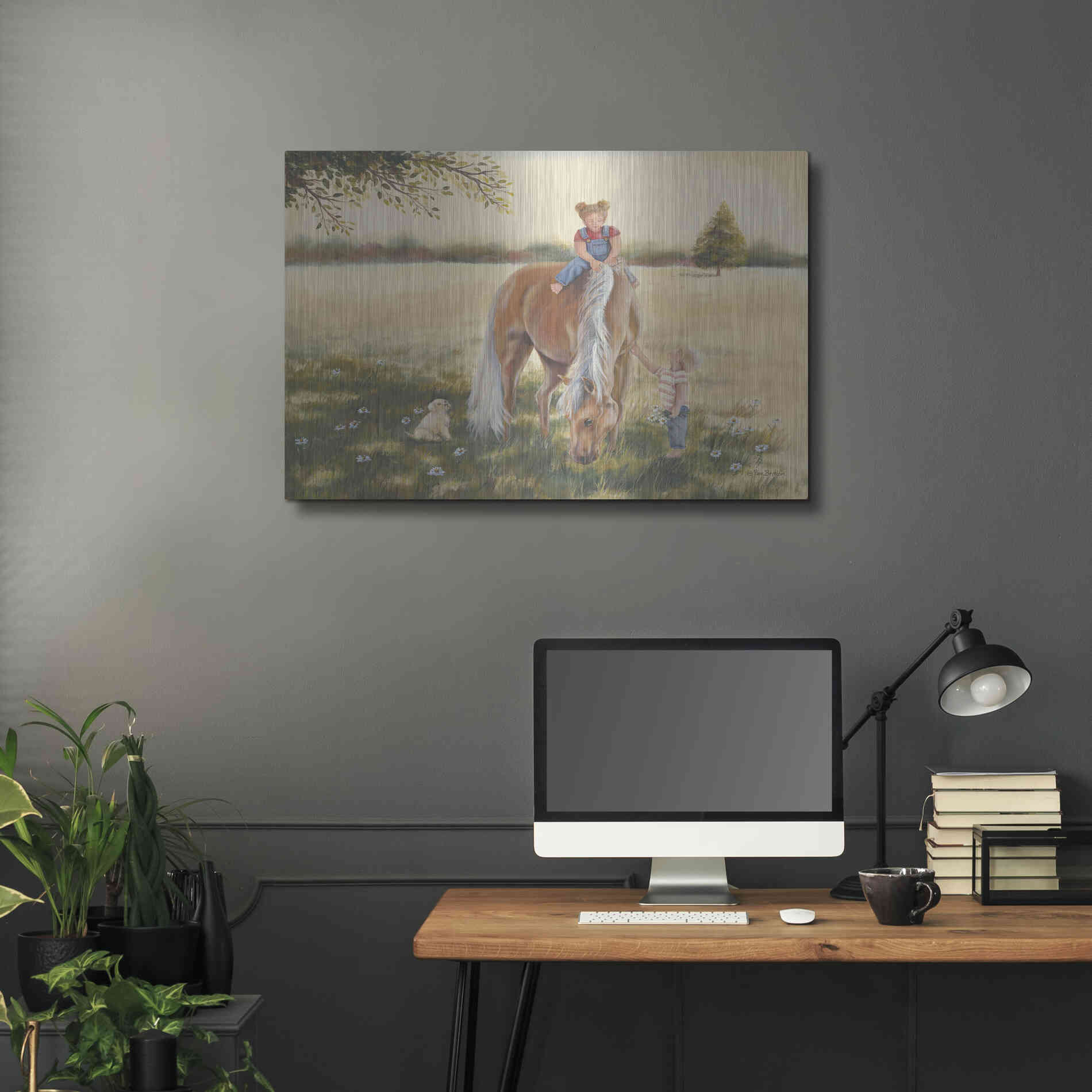 Luxe Metal Art 'Good Friends I' by Pam Britton, Metal Wall Art,36x24