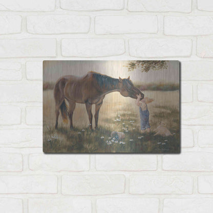 Luxe Metal Art 'Good Friends II' by Pam Britton, Metal Wall Art,16x12
