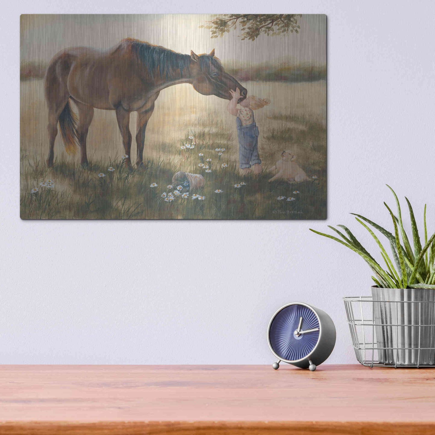 Luxe Metal Art 'Good Friends II' by Pam Britton, Metal Wall Art,16x12