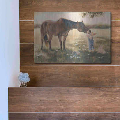Luxe Metal Art 'Good Friends II' by Pam Britton, Metal Wall Art,16x12