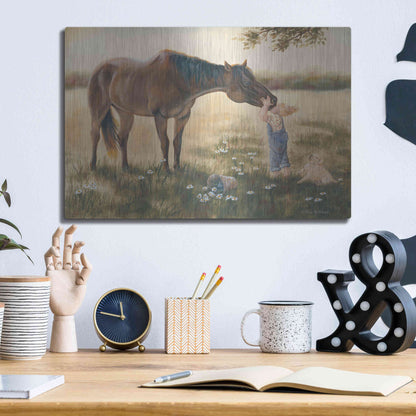 Luxe Metal Art 'Good Friends II' by Pam Britton, Metal Wall Art,16x12