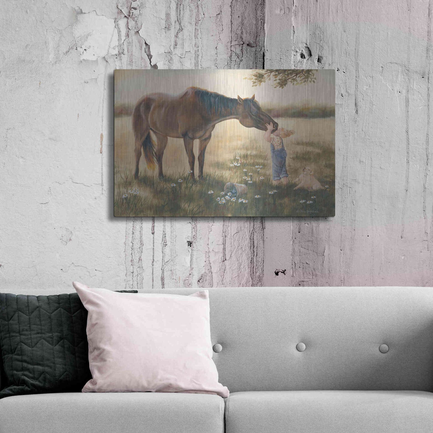 Luxe Metal Art 'Good Friends II' by Pam Britton, Metal Wall Art,36x24
