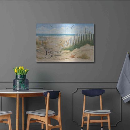 Luxe Metal Art 'Footprints' by Pam Britton, Metal Wall Art,36x24