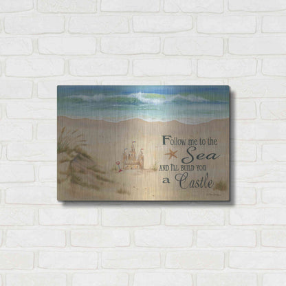 Luxe Metal Art 'Sandcastle' by Pam Britton, Metal Wall Art,24x16