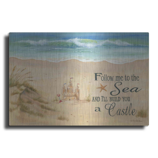 Luxe Metal Art 'Sandcastle' by Pam Britton, Metal Wall Art