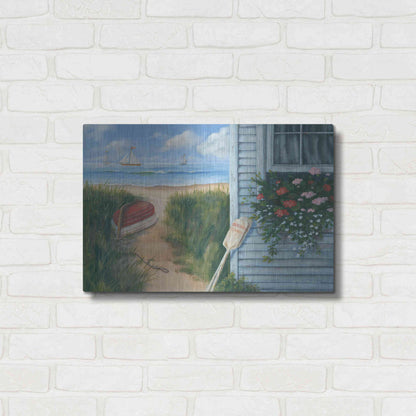 Luxe Metal Art 'Beach Cottage I' by Pam Britton, Metal Wall Art,24x16